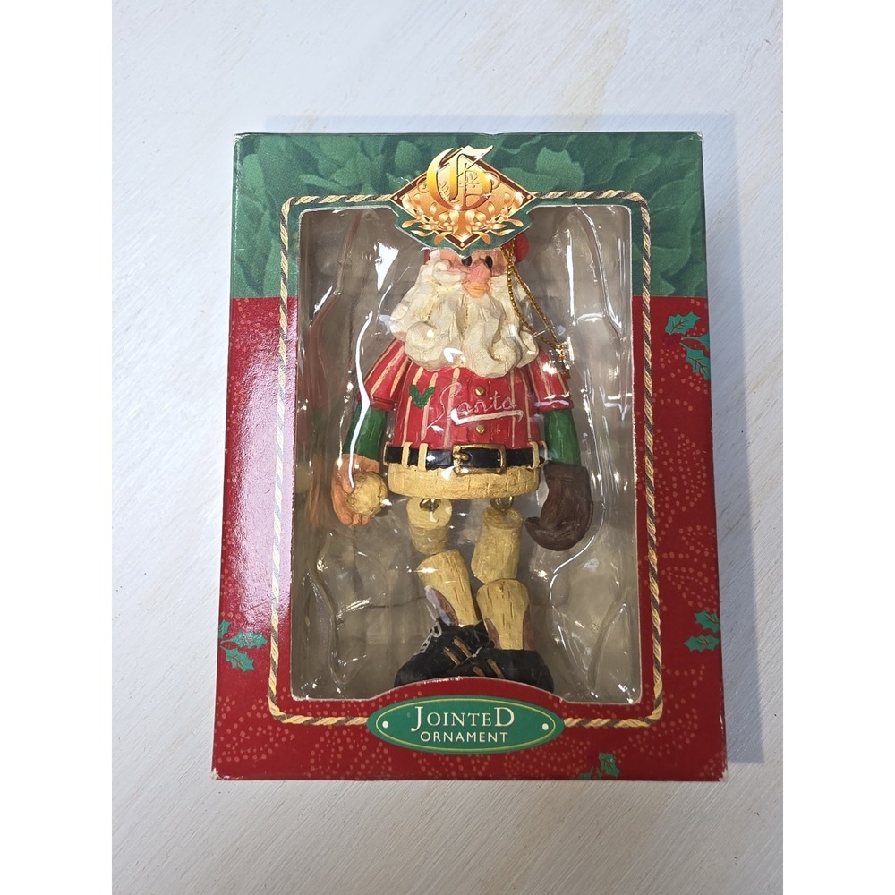 NEW IN BOX TREVCO Jointed Santa Claus Christmas Ornament